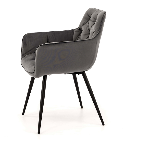 Krzesło tapicerowane DC-0084-3 beżowy welur 7 | czarne nogi