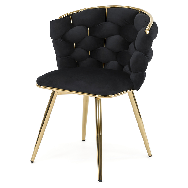 Krzesło obrotowe DC-3039 czarne 66 złote nogi