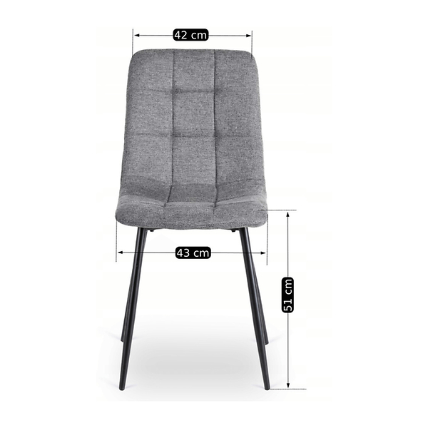 Krzesło Tapicerowane Kuchenne Do Jadalni Kuchni Salonu Loft Czarne PERU 2