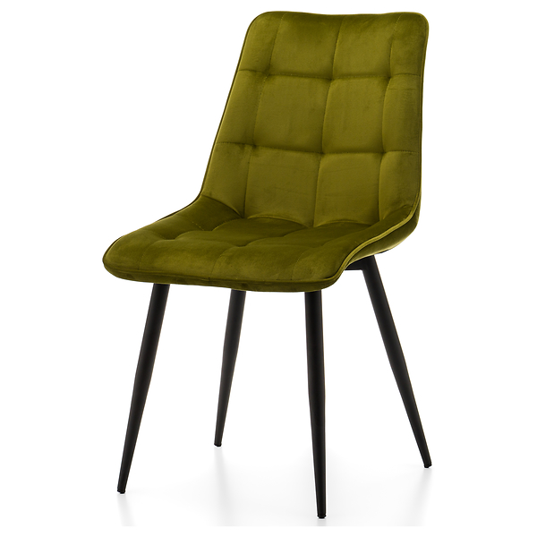Krzesło tapicerowane welurowe CHIC velvet aksamit zielony