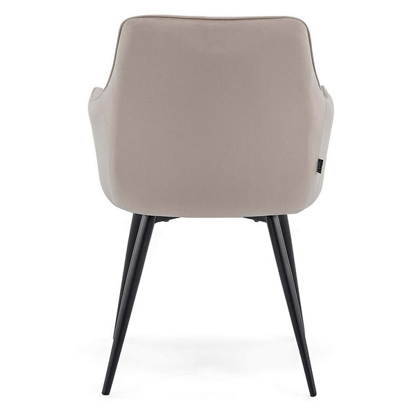 Krzesło tapicerowane DC-0084-3 beżowy welur 7 | czarne nogi