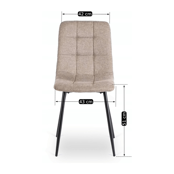 Krzesło Tapicerowane Kuchenne Do Jadalni Kuchni Salonu Loft Czarne PERU 2