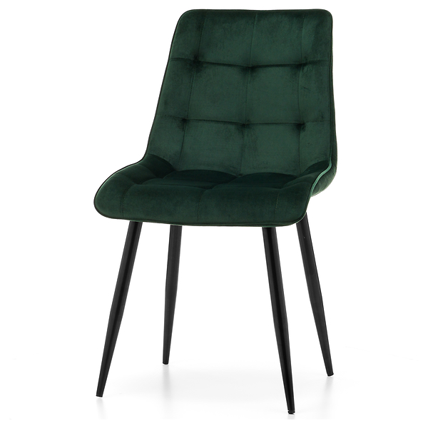 Krzesło tapicerowane welurowe CHIC velvet aksamit zielony