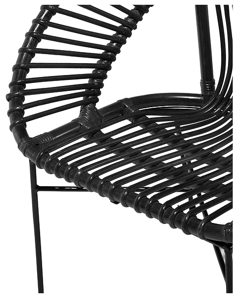 Krzesło rattanowe spaghetti czarne
