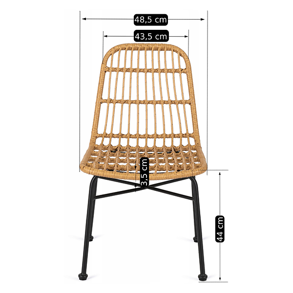 Krzesło Ogrodowe Rattanowe Skandynawskie Do Kuchni WALDI