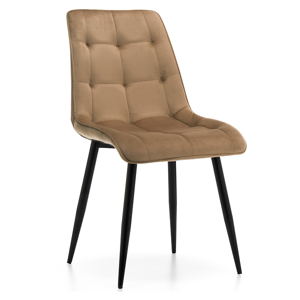 Krzesło tapicerowane welurowe CHIC velvet aksamit zielony