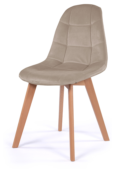 Krzesło tapicerowane skandynawskie welurowe VEGAS zielony