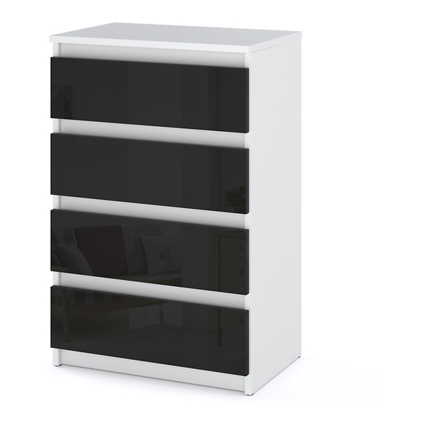 Komoda 4 szuflady 60cm hugo szafka do sypialni salonu szara