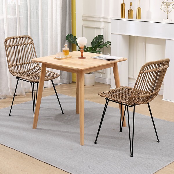 Zestaw 2 krzeseł z metalu i włókien