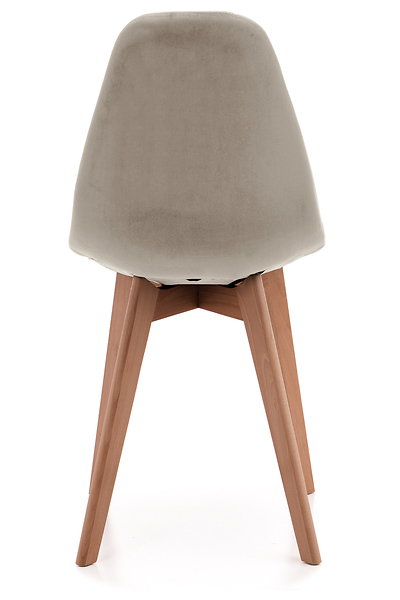 Krzesło tapicerowane skandynawskie welurowe VEGAS zielony