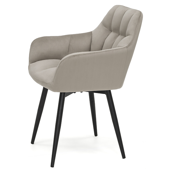 Krzesło obrotowe FREJA welur czarny noga czarna