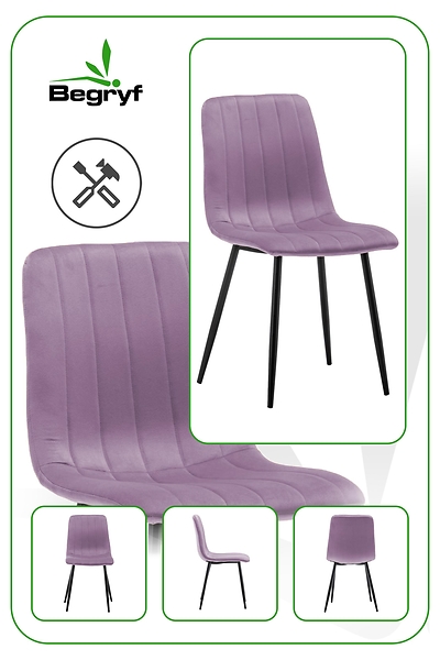 Krzesło Magnolia beżowe welur do salonu do jadalni do kuchni BEGRYF