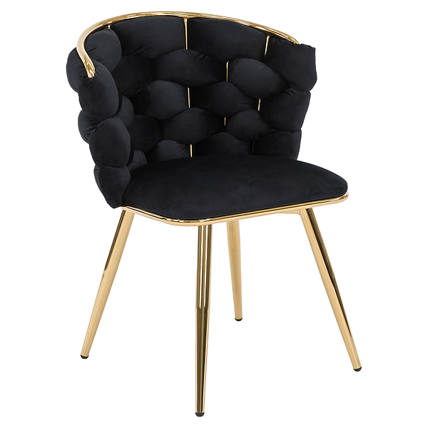 Krzesło obrotowe DC-3039 czarne 66 złote nogi