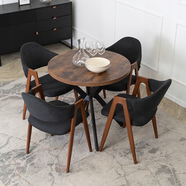 Krzesło Tapicerowane Kuchenne Skandynawskie Do Jadalni Salonu Popiel RUIZ