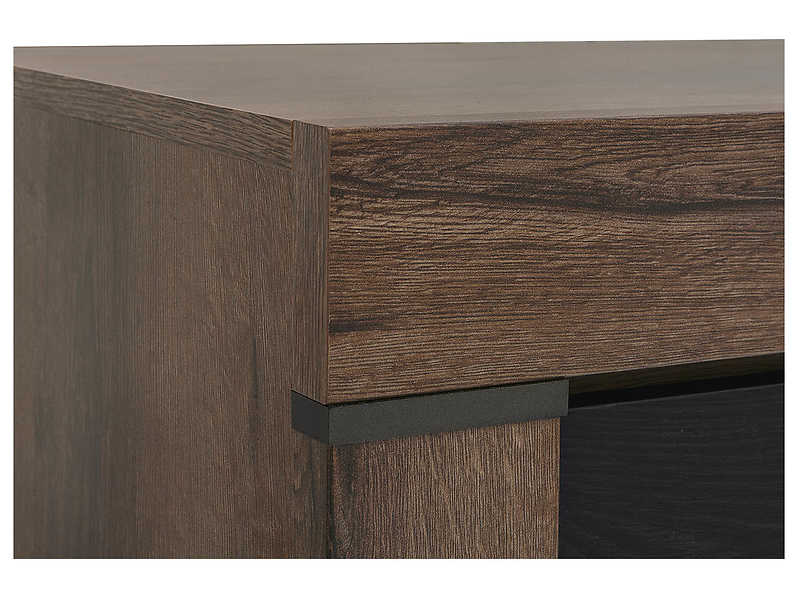 Komoda Balin 160 cm z 2 drzwiami i 3 szufladami dąb monastery/dąb czarny