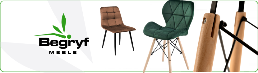 Krzesło Magnolia beżowe welur do salonu do jadalni do kuchni BEGRYF