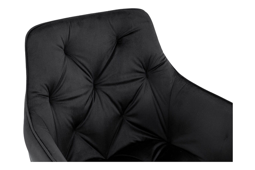 Krzesło tapicerowane DC-0084-3 beżowy welur 7 | czarne nogi