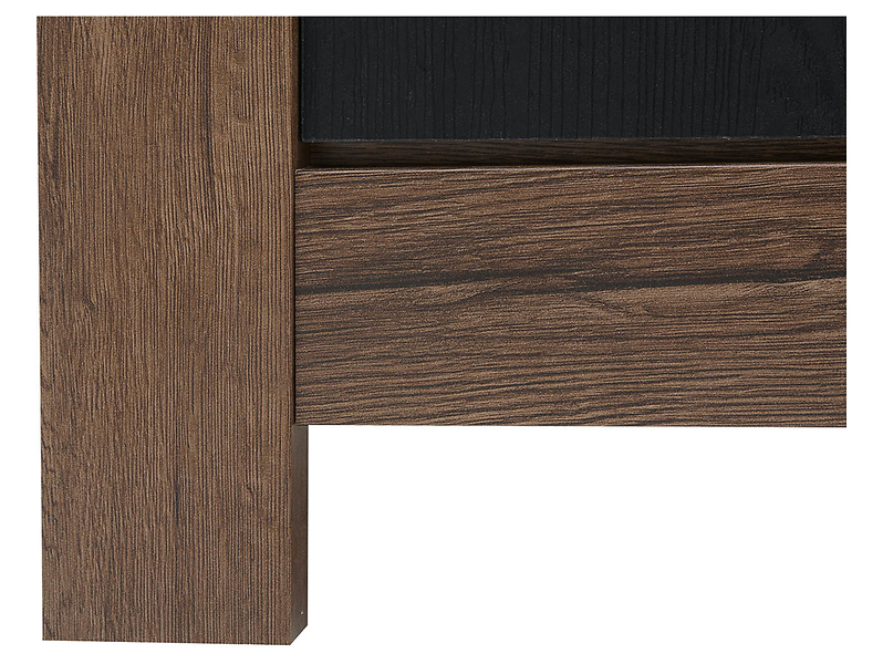 Komoda Balin 160 cm z 2 drzwiami i 3 szufladami dąb monastery/dąb czarny