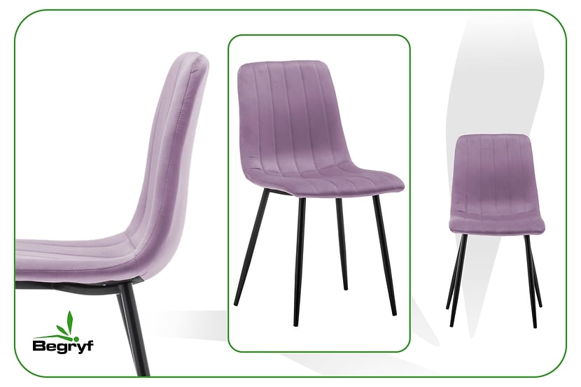 Krzesło Magnolia beżowe welur do salonu do jadalni do kuchni BEGRYF