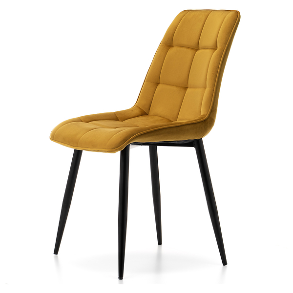 Krzesło tapicerowane welurowe CHIC velvet aksamit zielony