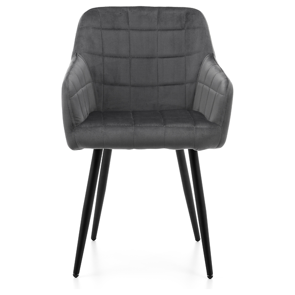 Krzesło tapicerowane ORTE zielony welur do salonu jadalni