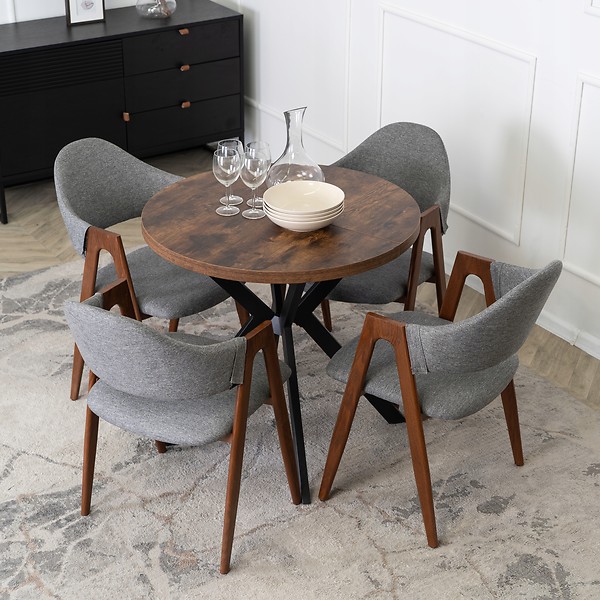 Krzesło Tapicerowane Kuchenne Skandynawskie Do Jadalni Salonu Popiel RUIZ