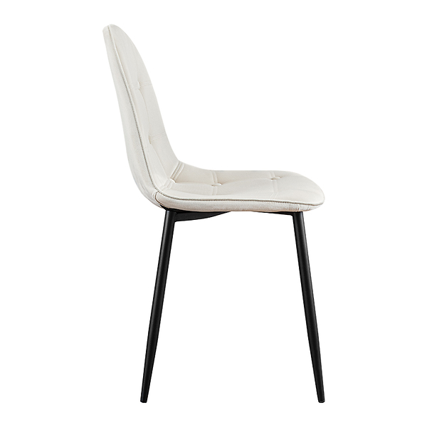 Krzesło tapicerowane czarne welurowe pikowane guziki do salonu