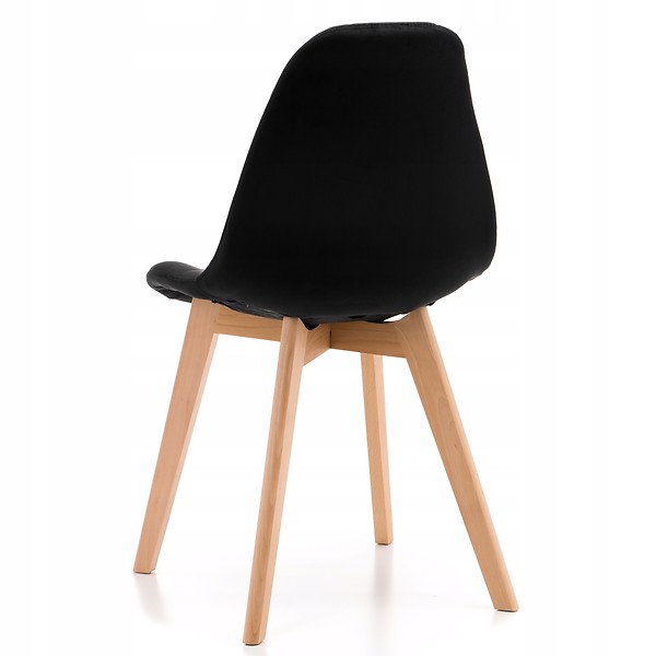 Krzesło tapicerowane skandynawskie welurowe VEGAS zielony