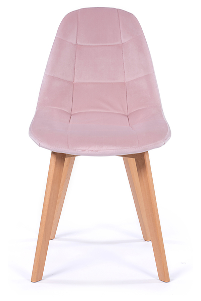 Krzesło tapicerowane skandynawskie welurowe VEGAS zielony