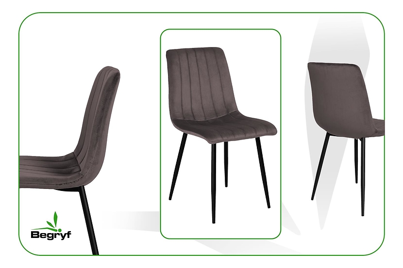 Krzesło Magnolia beżowe welur do salonu do jadalni do kuchni BEGRYF