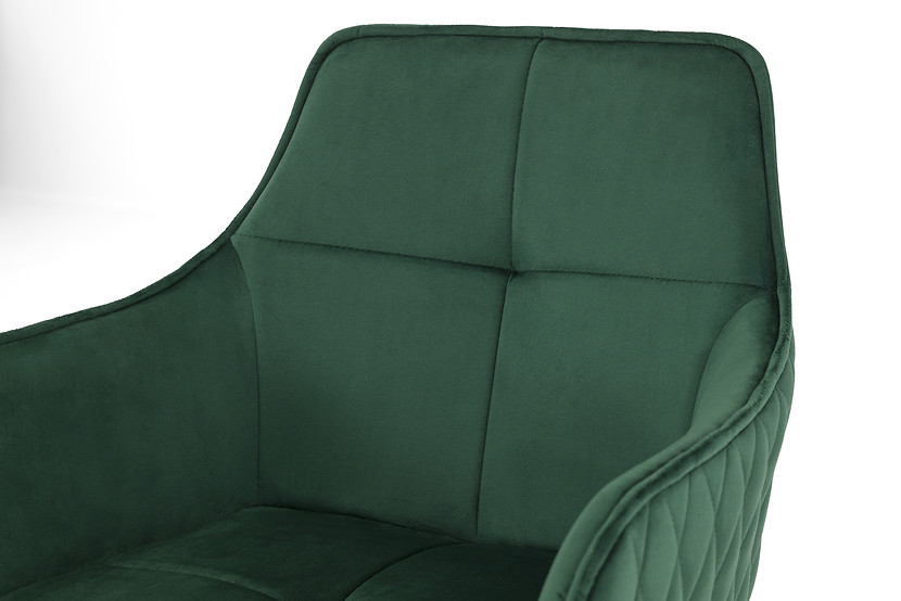 Krzesło obrotowe SC001 | Zielony | Welur 56 | Nogi czarne