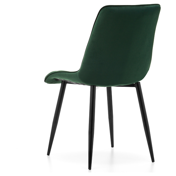 Krzesło tapicerowane welurowe CHIC velvet aksamit zielony