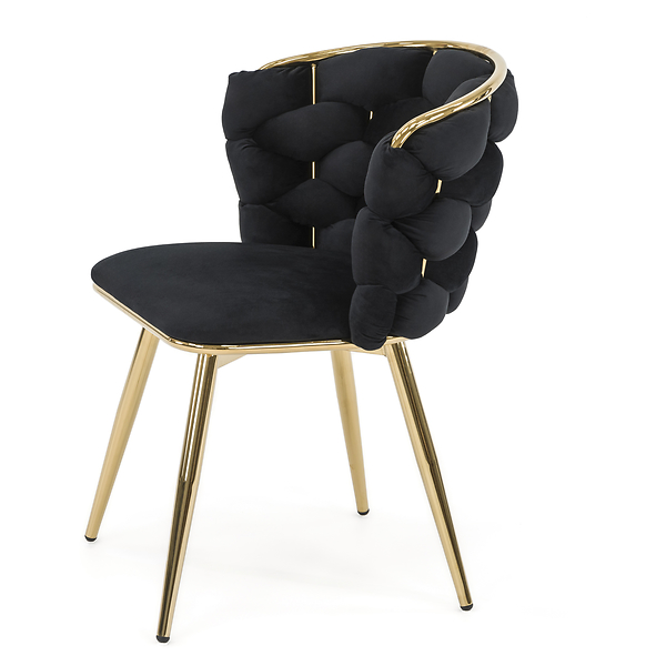 Krzesło obrotowe DC-3039 czarne 66 złote nogi