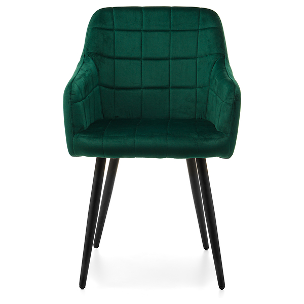 Krzesło tapicerowane ORTE zielony welur do salonu jadalni