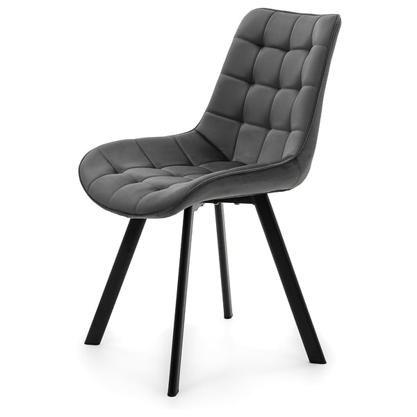 Krzesło Tapicerowane Welurowe Do Salonu Jadalni Zielone TORI