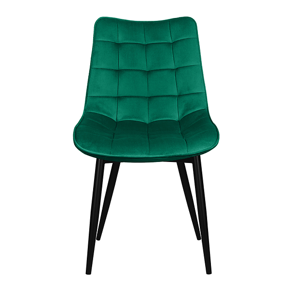 Krzesło tapicerowane welurowe pikowane do salonu jadalni