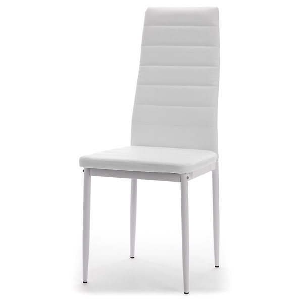 Zestaw 6 krzeseł FADO tapicerowane ekoskóra szare