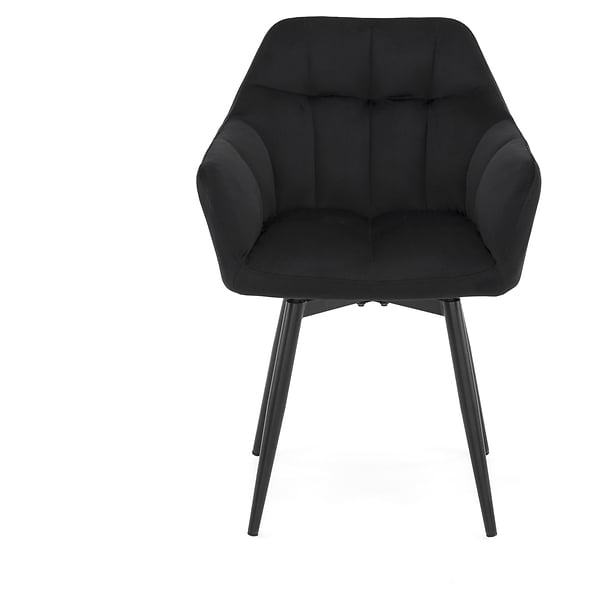 Krzesło obrotowe FREJA welur czarny noga czarna