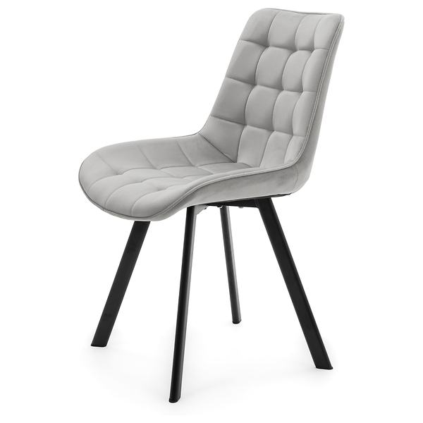 Krzesło Tapicerowane Welurowe Do Salonu Jadalni Zielone TORI