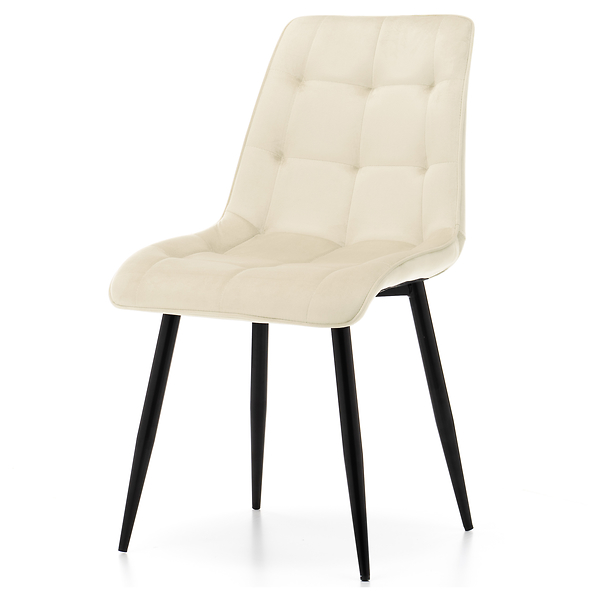 Krzesło tapicerowane welurowe CHIC velvet aksamit zielony