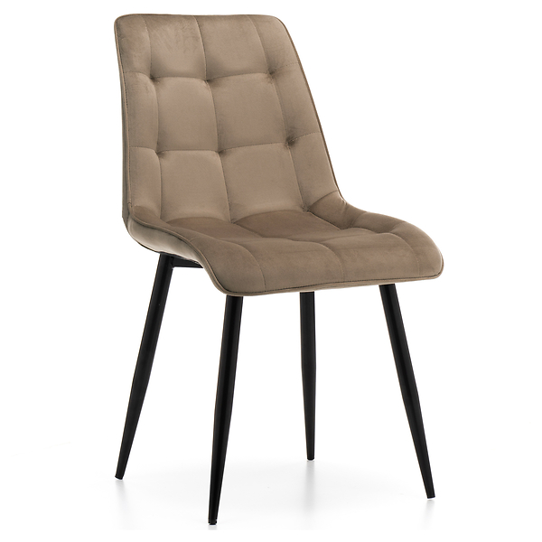 Krzesło tapicerowane welurowe CHIC velvet aksamit zielony