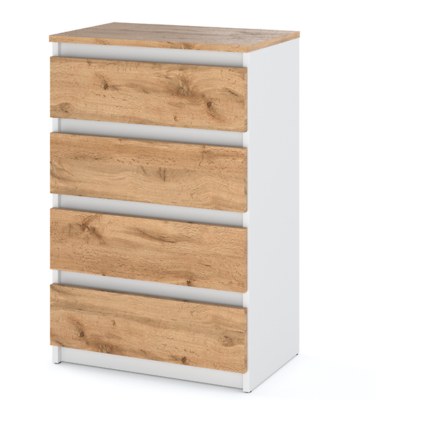 Komoda 4 szuflady 60cm hugo szafka do sypialni salonu szara