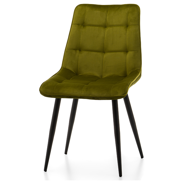 Krzesło tapicerowane welurowe CHIC velvet aksamit zielony