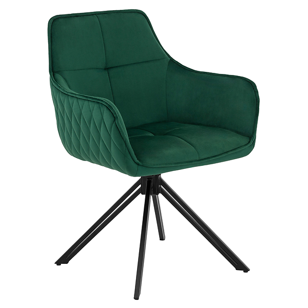 Krzesło obrotowe SC001 | Zielony | Welur 56 | Nogi czarne