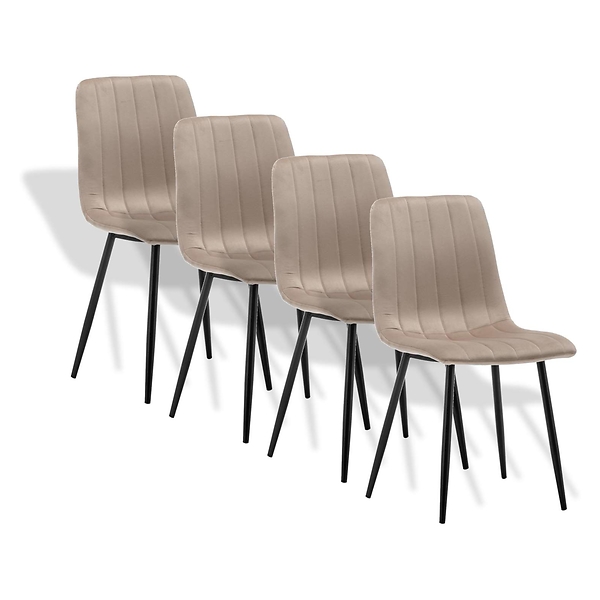 Krzesło Magnolia beżowe welur do salonu do jadalni do kuchni BEGRYF