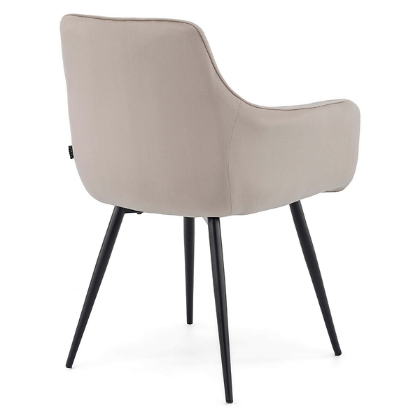 Krzesło tapicerowane DC-0084-3 beżowy welur 7 | czarne nogi