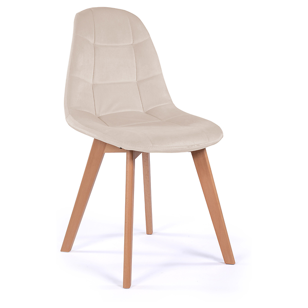 Krzesło tapicerowane skandynawskie welurowe VEGAS zielony