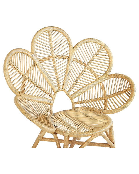 Zestaw foteli paw rattan z poduchą beżowy