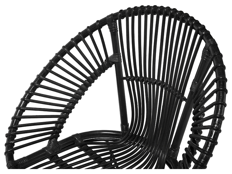 Krzesło rattanowe spaghetti czarne