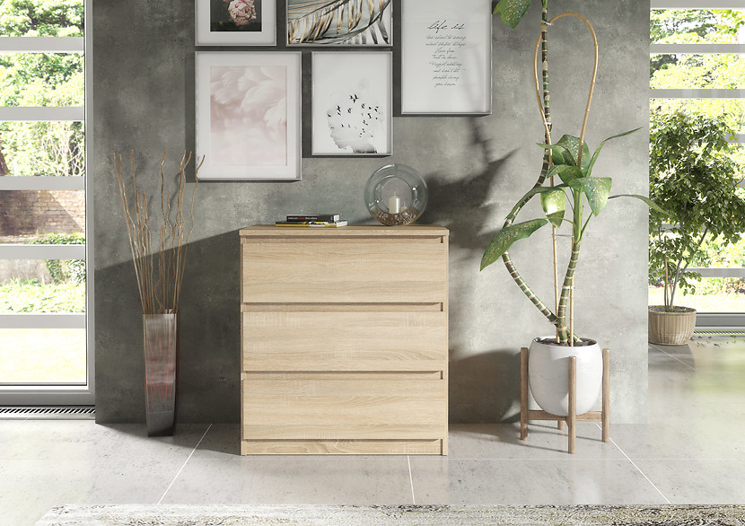 Komoda 3 szuflady kaszmir